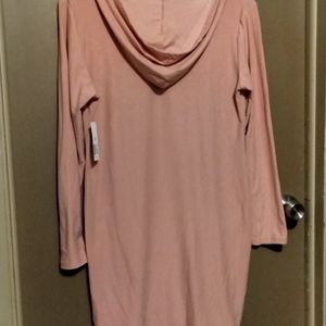 Pink hooded bodycon dress